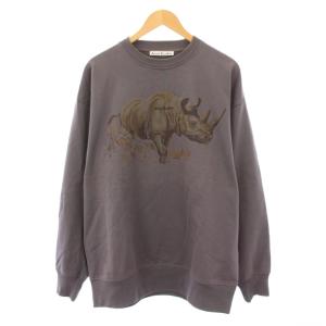 Okapi print Sweat オカピプリントスウェット トレーナー 長袖 クルーネック S グレー