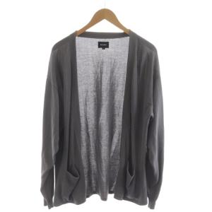 ノーボタンカーディガン ニット 長袖 L グレー 11-15-1247-156 /RR