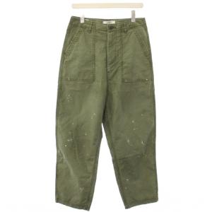 hard worker baker pants ベイカーパンツ ヴィンテージ加工 ペイント加工 S カーキ