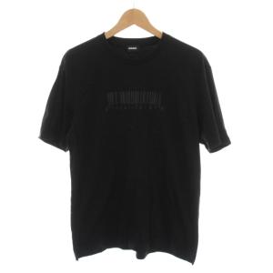 Tシャツ カットソー バーコードプリント 半袖 XL 黒 /YM