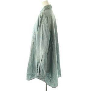 JOURNAL STANDARD 22AW CHAMBRAY SHIRT シャツ 長袖 スタンドカラー F 青 ブルー /AT OS