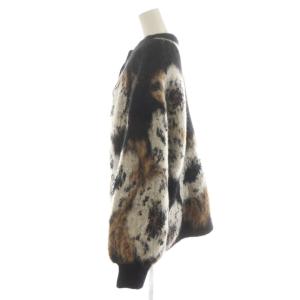 Ameri VINTAGE 23AW VERONICAJACQUARDKNIT カーディガン F ブラック ホワイト