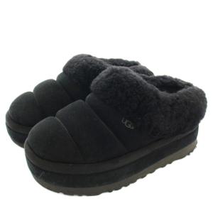 タズリータ TAZZLITA ムートンブーツ スリッポン 厚底 スエード US7 黒 ブラック 1146390