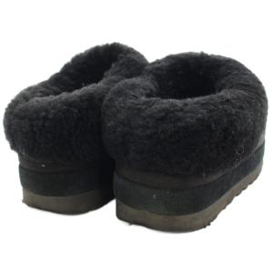 UGG australia タズリータ TAZZLITA ムートンブーツ スリッポン 厚底 スエード US7 黒 ブラック 1146390
