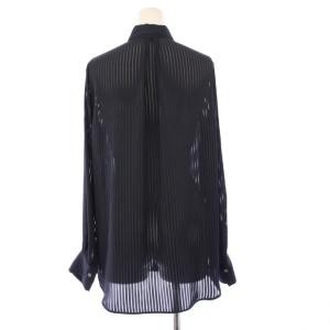 Lisiere L'Appartement 25SS Stripe Sheer Shirts ストライプシアーシャツ ブラウス 長袖 紺 25050560510010