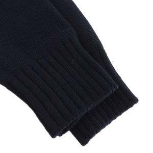 ZANONE ハイネックドライバーズニットカーディガン ウール 48 ネイビー 7ETJP4 ZC239