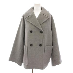 Wショートビーバーオーバーコート Pコート ピーコート アウター 38 グレー 21020200709040