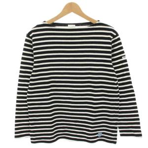 バスクシャツ カットソー 長袖 ボーダー ボートネック 3 黒 ブラック 白 ホワイト 936206 /HN