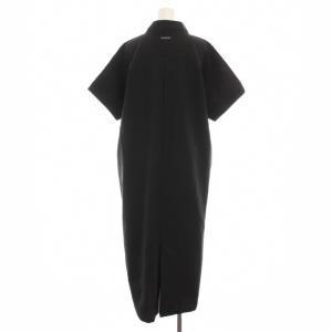 adidas SPORTSWEAR LUXFLOW カジュアル ウーブン半袖ワンピース ロング M 黒 JN9989