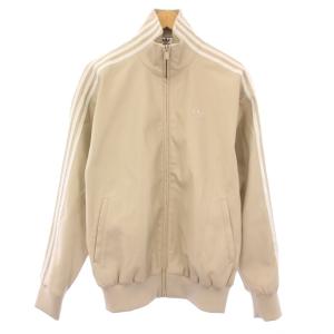 フェイクレザーアディカラースリーストライプスルーズファイヤーバードトラックスーツジャケット アウター ジップアップ