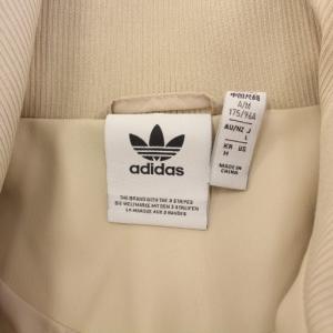 adidas Originals フェイクレザーアディカラースリーストライプスルーズファイヤーバードトラックスーツジャケット アウター ジップアップ