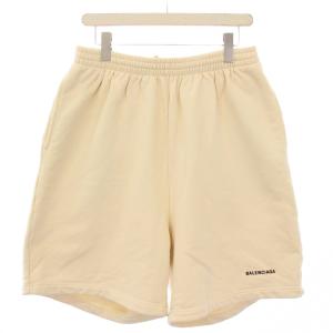 ロゴ刺繍ワイドスウェットハーフパンツ XS アイボリー