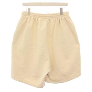 BALENCIAGA ロゴ刺繍ワイドスウェットハーフパンツ XS アイボリー