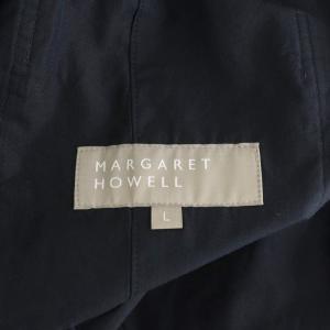 MARGARET HOWELL テーラードジャケット シングル コットン シルク混 絹 L 黒 ブラック 579-120311 /AN31