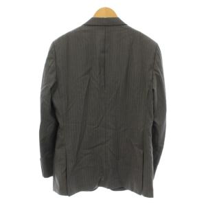 BURBERRY BLACK LABEL シングルスーツ セットアップ 上下 テーラードジャケット パンツ ジップフライ ストライプ柄 ウール シルク混