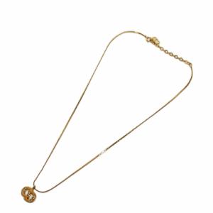 Christian Dior CD ネックレス ペンダント ビジュー ゴールドカラー /KH OH