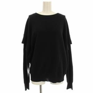 ウォッシャブルウールフレアースリーブプルオーバー ニット 21080200431040 セーター F 黒