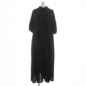 22AW PEライトジョーゼット スカーフ NECK DRESS ワンピース 36 ブラック