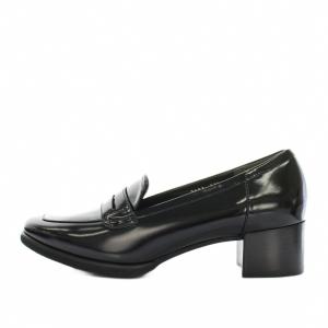 MARGARET HOWELL イデア idea ヒールアップペニーローファー コインローファー パンプス エナメル 23.5cm 黒