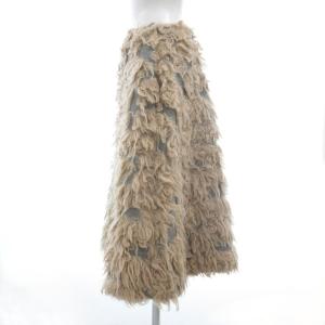 mina perhonen MOORII スカート ループニット 38 ベージュ系 VA5057