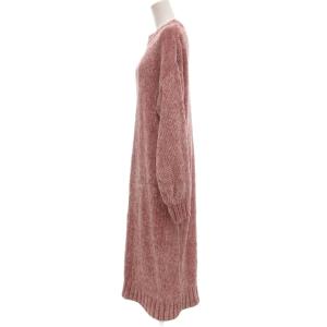 gelato pique ニット ワンピース ロング 長袖 F ピンク /UO
