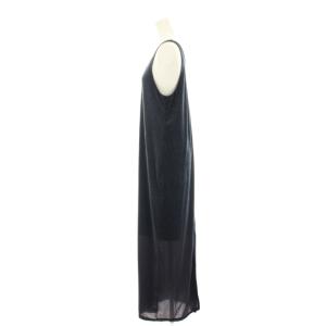 JOURNAL STANDARD L'ESSAGE 24AW ベロアワンピース ロング マキシ バックスリット 紺 ネイビー 24040370206030