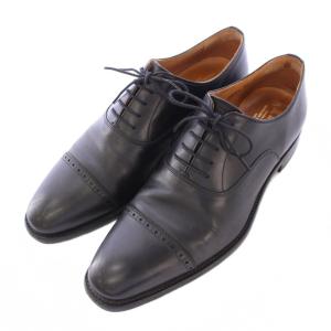 ビジネスシューズ レースアップ ローヒール レザー 25.5cm 黒 ブラック /BB
