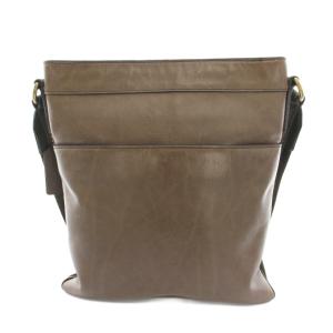 COACH ショルダーバッグ レザー スエード ロゴチャーム 茶 ブラウン カーキ F1376 /YT D