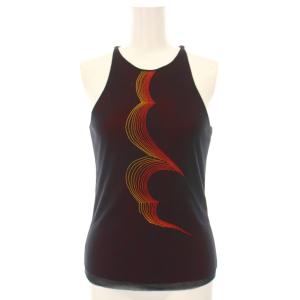 タンクトップ ノースリーブ カットソー 0 ブラック レッド 015-111657 /YM