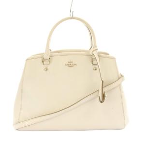 ショルダーバッグ ハンドバッグ レザー チャーム 白 ホワイト F34607 /KU