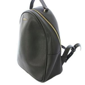 FURLA ロビン リュックサック デイパック レザー ロゴ ワンカラー 黒 ブラック /BB