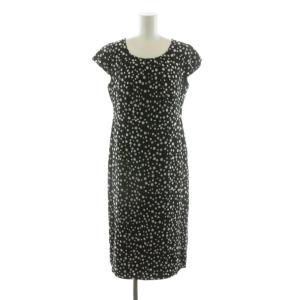 ワンピース ロング ドット 半袖 40 ブラック FMA88-503-09 /NQ