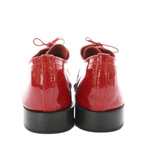 Repetto リシュリュー ジジ バレエシューズ レースアップシューズ パテントレザー チャンキーヒール 37 赤 レッド