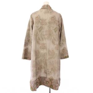 HaaT イッセイミヤケ ワンピース ひざ丈 長袖 花柄 3 グレー HA83FH603 /TK