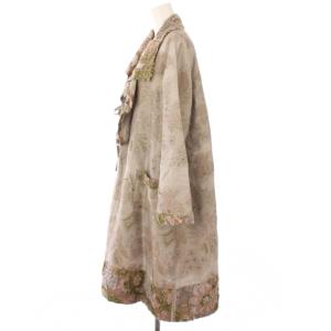 HaaT イッセイミヤケ ワンピース ひざ丈 長袖 花柄 3 グレー HA83FH603 /TK