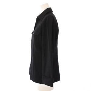 BURBERRY LONDON シャツジャケット ポケット 42 黒 FCA58-425 /TK