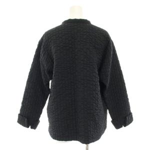 HaaT イッセイミヤケ ノーカラージャケット キルティングジャケット アウター 2 黒 ブラック HA32FJ511