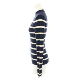 POLO RALPH LAUREN ニット セーター カットソー 長袖 ボーダー柄 リブ編み S 紺 ネイビー 白 ホワイト 211541115001