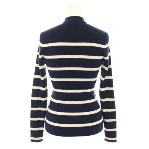 POLO RALPH LAUREN ニット セーター カットソー 長袖 ボーダー柄 リブ編み S 紺 ネイビー 白 ホワイト 211541115001