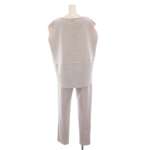 DESIGNWORKS セットアップ 上下 3点セット ノースリーブ ブラウス カットソー パンツ F ライトグレー /YM