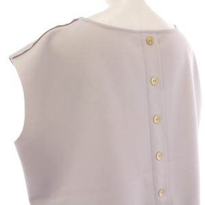 DESIGNWORKS セットアップ 上下 3点セット ノースリーブ ブラウス カットソー パンツ F ライトグレー /YM