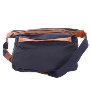 17-64 ショルダーバッグ ナイロン ネイビー ブラウン