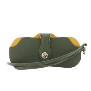 ヴィオラ グラスケース レザー カーキ 黄 イエロー /YT