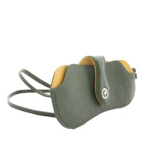 HUNTING WORLD ヴィオラ グラスケース レザー カーキ 黄 イエロー /YT