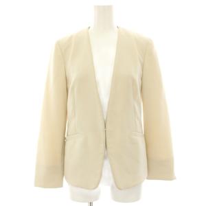 20SS ドライダブルクロスノーカラージャケット 34 アイボリー 11-07-01-07151 /HN