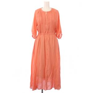 21SS ワンピース ロング 七分袖 38 ピンク 102117-14-570-32-280 /TK