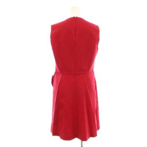 RED VALENTINO REDVALENTINO ワンピース ひざ丈 ノースリーブ クルーネック リボン 42 赤 レッド TR0VAQ800VI /KU