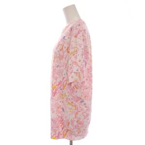 TSUMORI CHISATO SLEEP ルームウェア パジャマ セットアップ 上下 半袖 カットソー パンツ 総柄 M ピンク UDP-379
