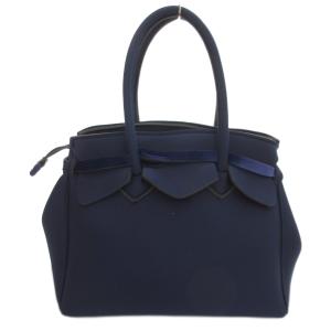 SAVE MY BAG ハンドバッグ トート ネオプレン ロゴ 紺 ネイビー /JS