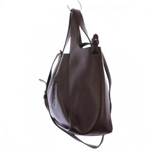 STELLA McCARTNEY トートバッグ 2WAY サークルロゴ ブラウン